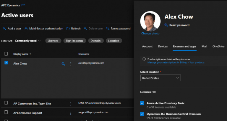 Setup New Users in Business Central | APC Dynamics | Dynamics 365 ...